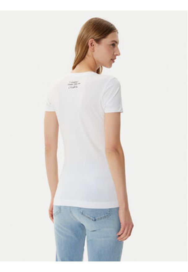 Guess T-Shirt W5RI00 J1314 Biały Regular Fit. Kolor: biały. Materiał: bawełna