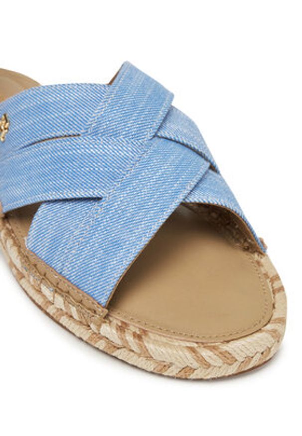 TOMMY HILFIGER - Tommy Hilfiger Espadryle Chambray Espadrille Mule FW0FW08501 Niebieski. Kolor: niebieski. Materiał: materiał