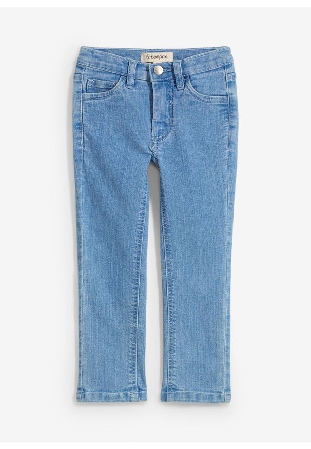 bonprix - Dżinsy ze stretchem Slim Fit Straight. Kolor: niebieski