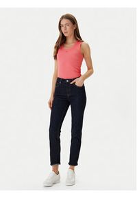 Tommy Jeans Top Essential DW0DW20673 Różowy Slim Fit. Kolor: różowy. Materiał: bawełna #2