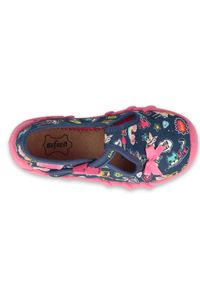 Befado obuwie dziecięce 110P456 granatowe różowe. Kolor: różowy, wielokolorowy, niebieski. Materiał: tkanina, bawełna #5