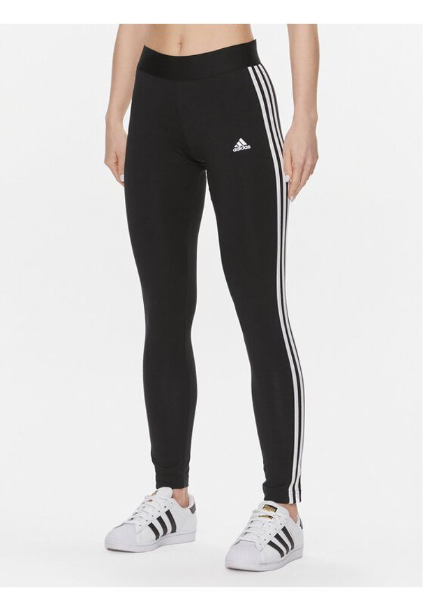 Adidas - adidas Legginsy Loungewear Essentials 3-Stripes GL0723 Czarny Extra Slim Fit. Kolor: czarny. Materiał: bawełna