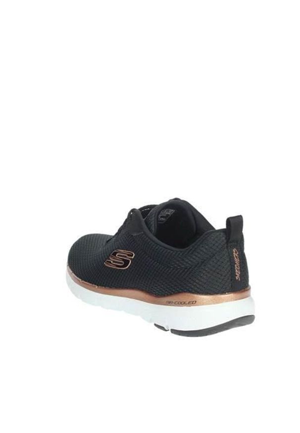 skechers - Buty do chodzenia damskie Skechers Flex Appeal 30. Zapięcie: sznurówki. Kolor: wielokolorowy, czarny, niebieski. Materiał: materiał, syntetyk, tkanina. Szerokość cholewki: normalna. Sport: turystyka piesza