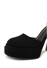DeeZee Czółenka LW85478-6a Czarny. Kolor: czarny. Materiał: materiał
