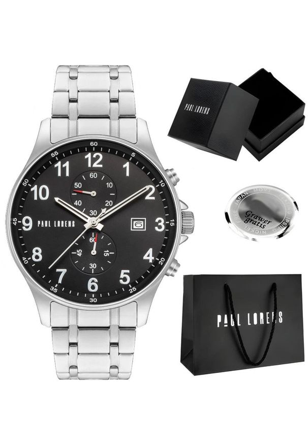 Zegarek męski Paul Lorens GHOST-1C1 Z GRAWEREM