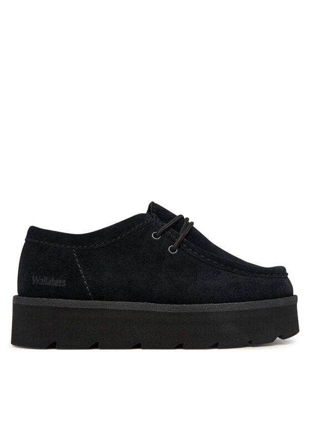 Clarks Półbuty Meare Walla. 26183983 Czarny. Kolor: czarny. Materiał: skóra, zamsz