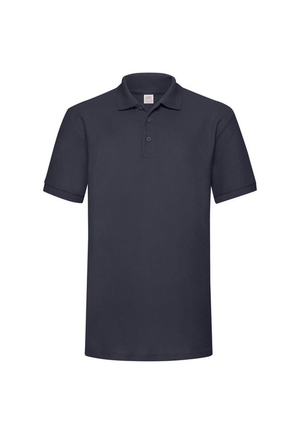 FRUIT OF THE LOOM - Męska Koszulka Polo O Wysokiej Gramaturze. Typ kołnierza: polo. Kolor: niebieski