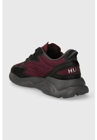 Hugo - HUGO sneakersy Leon kolor bordowy 50503044. Nosek buta: okrągły. Zapięcie: sznurówki. Kolor: czerwony #2