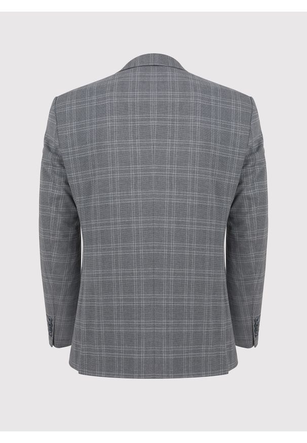 Pako Lorente - PAKO LORENTE – Szara marynarka garniturowa w kratkę. Okazja: na komunię. Kolor: szary. Wzór: kratka. Styl: elegancki, boho
