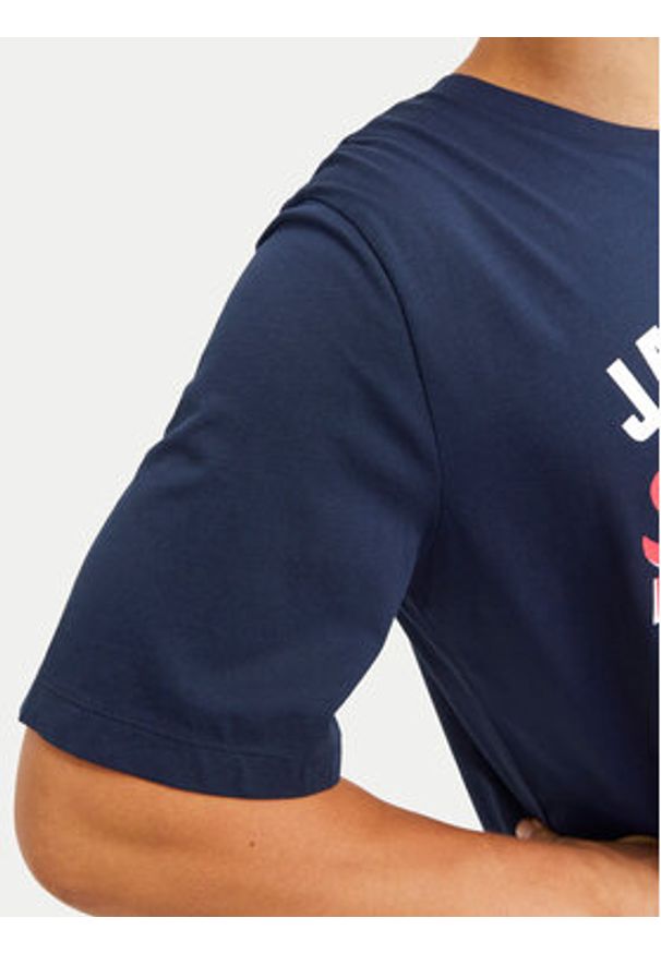 Jack & Jones - Jack&Jones T-Shirt Logo 12268267 Granatowy Standard Fit. Kolor: niebieski. Materiał: bawełna