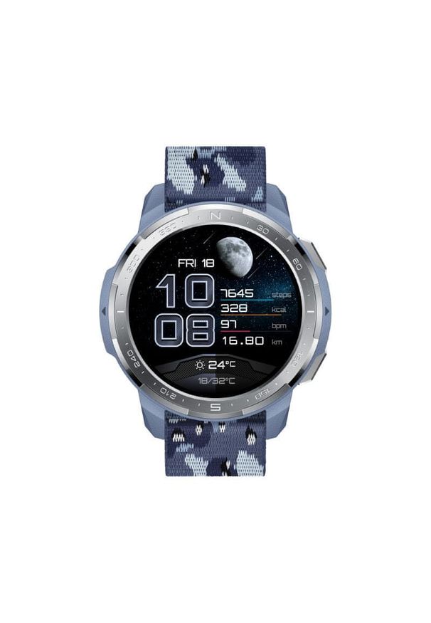 HONOR - Honor smartwatch Watch GS Pro (Kanon-B19A) Camo Blue. Rodzaj zegarka: smartwatch. Kolor: niebieski