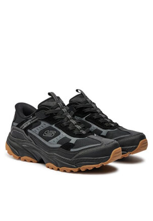 skechers - Skechers Trekkingi Slip-ins Vigor AT 237744/BBK Czarny. Kolor: czarny. Materiał: skóra. Sport: turystyka piesza