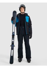 4f - 4F Kurtka narciarska membrana 8000 męska - niebieska XL. Kolor: niebieski. Materiał: materiał, poliester. Długość rękawa: raglanowy rękaw. Sezon: zima #2