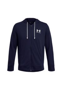 Bluza z kapturem i zamkiem błyskawicznym Under Armour Rival Terry. Zapięcie: zamek. Kolor: niebieski, wielokolorowy, szary, biały. Materiał: materiał, bawełna