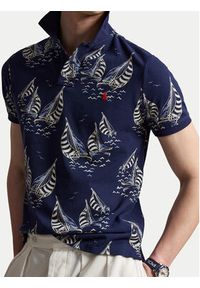 Polo Ralph Lauren Polo 710B18828001 Granatowy Custom Slim Fit. Typ kołnierza: polo. Kolor: niebieski. Materiał: bawełna #3