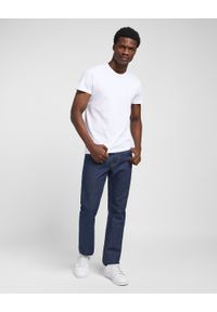 Lee - MESKIE SPODNIE MATERIAŁOWE LEE DAREN ZIP FLY RIVET NAVY 112373981. Materiał: materiał #2