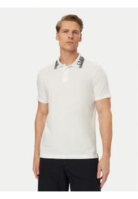 Emporio Armani Polo EM000571 AF20432 U0002 Biały Regular Fit. Typ kołnierza: polo. Kolor: biały. Materiał: bawełna #1