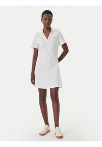 TOMMY HILFIGER - Tommy Hilfiger Sukienka codzienna WW0WW48749 Écru Regular Fit. Okazja: na co dzień. Kolor: kremowy. Materiał: bawełna. Typ sukienki: proste. Styl: casual #5