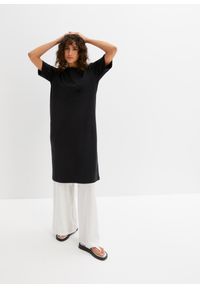 bonprix - Sukienka shirtowa oversized (2 szt.), z czystej bawełny. Kolor: zielony. Materiał: bawełna