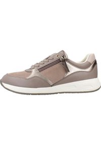 Geox - Buty GEOX D BULMYA Brązowy. Kolor: brązowy. Materiał: syntetyk, tkanina, skóra. Styl: sportowy