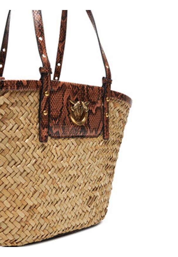Pinko - PINKO Torebka Love Summer Basket PE 25 PLTT 103324 A2GO Beżowy. Kolor: beżowy