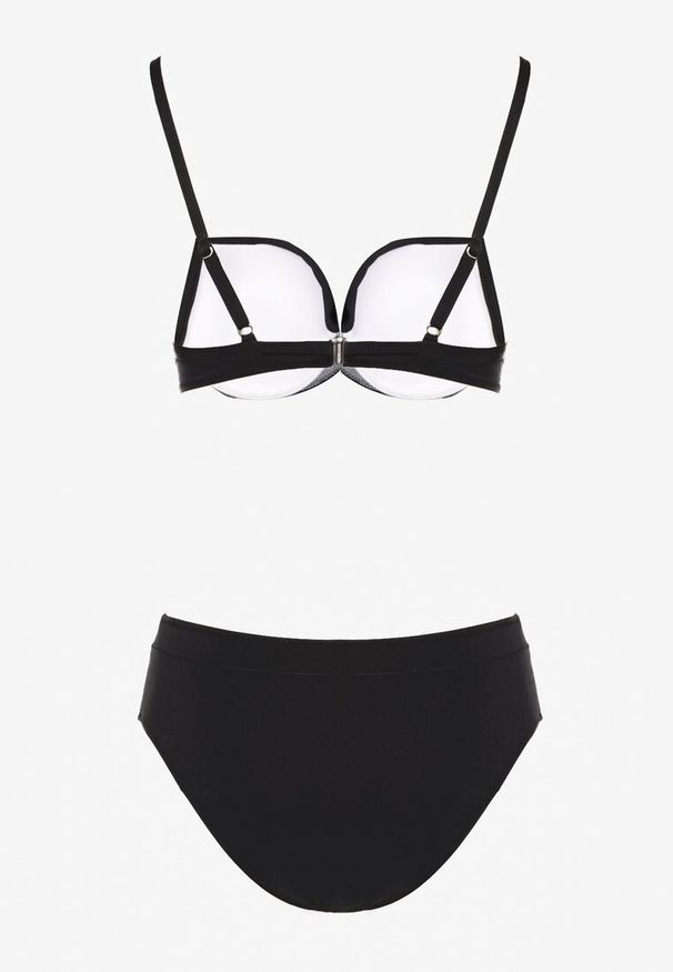 Renee - Czarne Bikini Stanik Push-Up i Klasyczne Figi Pevbia. Kolor: czarny