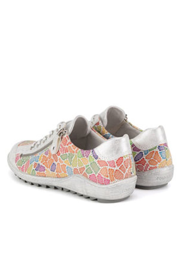 Remonte Półbuty R1402-97 Kolorowy. Materiał: zamsz, skóra. Wzór: kolorowy