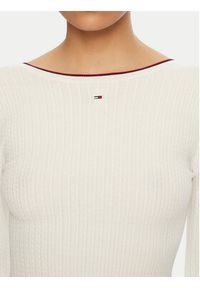 Tommy Jeans Sukienka dzianinowa DW0DW19469 Écru Slim Fit. Materiał: syntetyk, bawełna #5