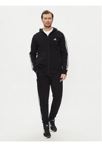 Adidas - adidas Bluza Essentials French Terry 3-Stripes Full-Zip Hoodie IC0433 Czarny Regular Fit. Kolor: czarny. Materiał: bawełna #3
