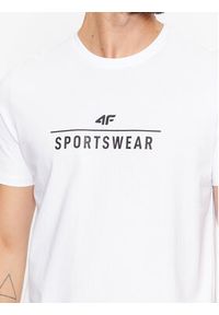4f - 4F T-Shirt 4FAW23TTSHM0878 Biały Regular Fit. Kolor: biały. Materiał: bawełna #3