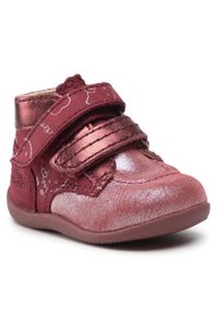 Trzewiki Kickers Bonkro-2 860099-10 M Silver Burgundy. Kolor: czerwony. Materiał: skóra #1