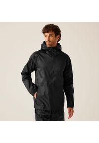 Regatta - Męska wodoodporna kurtka Pro Packaway. Kolor: czarny. Sport: turystyka piesza #1