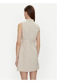 Morgan Sukienka codzienna 241-ROMEA Beżowy Slim Fit. Okazja: na co dzień. Kolor: beżowy. Materiał: bawełna, syntetyk. Typ sukienki: proste. Styl: casual #6
