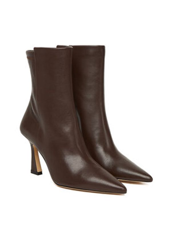 Stuart Weitzman Botki Vinnie SM440 Brązowy. Kolor: brązowy. Materiał: skóra