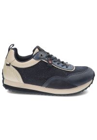 Granatowe Sneakersy Anekke Stylowe Obuwie Damskie. Okazja: na co dzień. Kolor: niebieski. Materiał: jeans, tkanina, zamsz #3