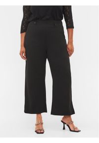Zizzi Spodnie materiałowe V90132A Czarny Loose Fit. Kolor: czarny. Materiał: syntetyk