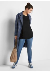 bonprix - Shirt z długim rękawem, z miękkiej wiskozy. Typ kołnierza: dekolt w serek. Kolor: czarny. Materiał: wiskoza, materiał. Długość rękawa: długi rękaw. Długość: długie #3