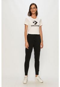 Converse - T-shirt. Okazja: na co dzień. Kolor: biały. Materiał: bawełna, dzianina. Wzór: nadruk. Styl: casual #2