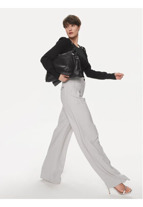 Morgan Sweter 241-MSUCCES Czarny Slim Fit. Kolor: czarny. Materiał: wiskoza, syntetyk