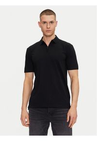 Hugo - HUGO Polo Dekok233 50543368 Czarny Regular Fit. Typ kołnierza: polo. Kolor: czarny. Materiał: bawełna