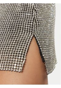 Juicy Couture Spódnica mini Chainmail JCMGS223261 Srebrny Slim Fit. Kolor: srebrny. Materiał: syntetyk #5