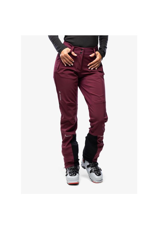 Spodnie softshell damskie Vaude Larice Pants IV. Kolor: czerwony. Materiał: softshell