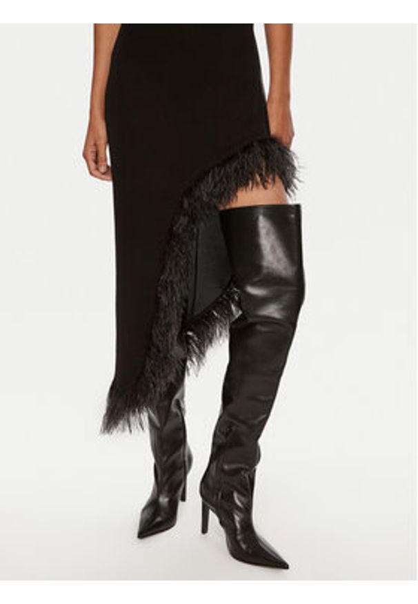 Patrizia Pepe Sukienka koktajlowa 8A1384 A060 Czarny Slim Fit. Kolor: czarny. Materiał: syntetyk. Styl: wizytowy