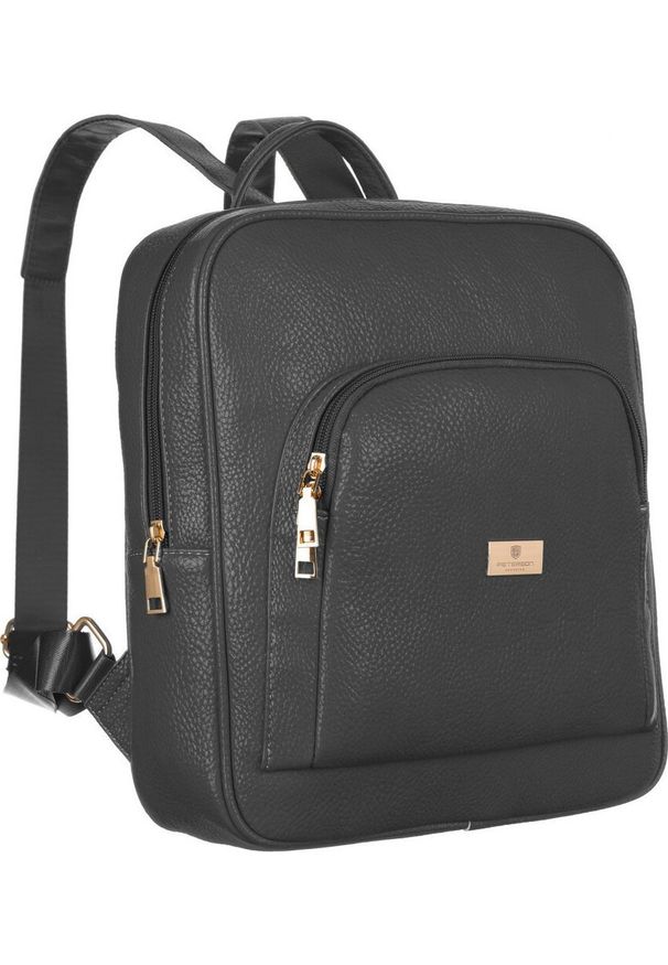 Peterson Pojemny plecak damski ze skóry ekologicznej - Peterson NoSize. Materiał: skóra ekologiczna