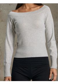 Sinsay - Sweter off shoulder - szary. Kolor: szary #1