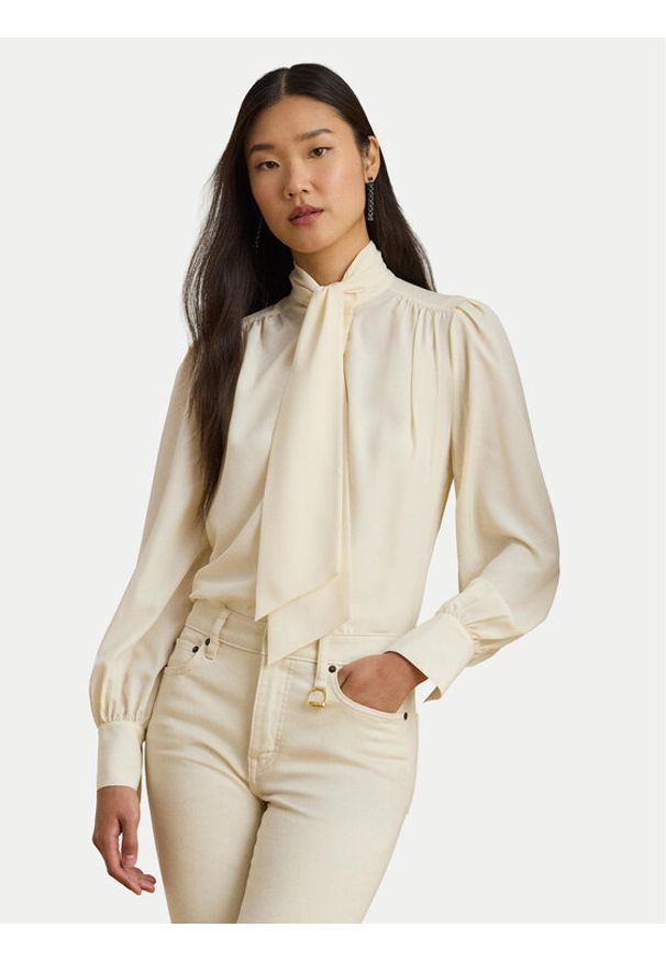 Lauren Ralph Lauren - LAUREN RALPH LAUREN Koszula 200P14083001 Beżowy Relaxed Fit. Kolor: beżowy. Materiał: syntetyk