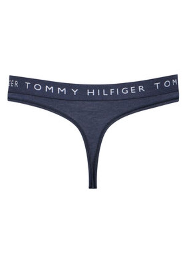 TOMMY HILFIGER - Tommy Hilfiger Stringi UW0UW06039 Granatowy. Kolor: niebieski. Materiał: bawełna