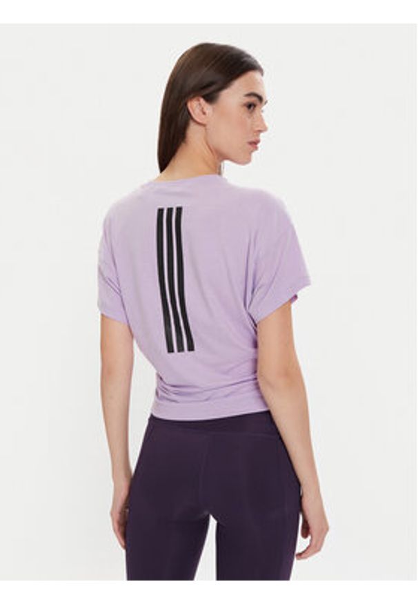 Adidas - adidas T-Shirt Power JX1191 Fioletowy Regular Fit. Kolor: fioletowy. Materiał: syntetyk