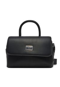 Tommy Jeans Torebka Tjw American Cool Flap Crossover AW0AW17296 Czarny. Kolor: czarny. Materiał: skórzane