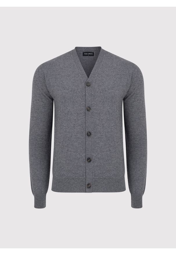 Pako Lorente - PAKO LORENTE - Męski kardigan w szarym kolorze. Okazja: na co dzień. Kolor: szary. Materiał: wełna, poliamid, bawełna. Sezon: jesień. Styl: casual